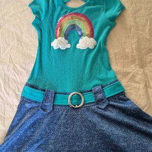 Girls 10-12 rainbow dress